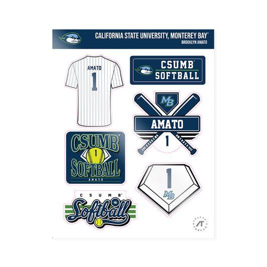 CSU Monterey Bay - NCAA Softball : Brooklyn Amato - Sticker Sheet-0