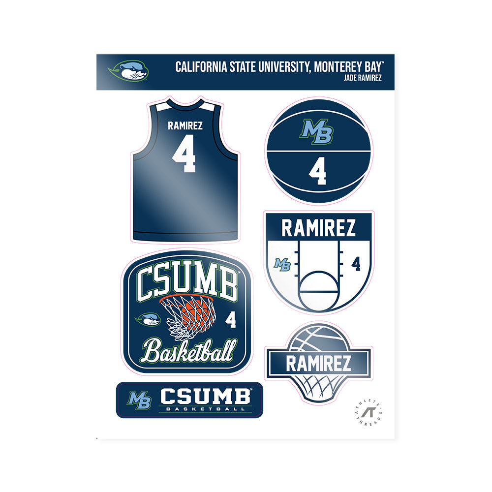 CSU Monterey Bay - NCAA Women's Basketball : Jade Ramirez - Sticker Sheet-0