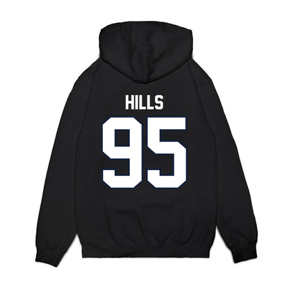 UConn - NCAA Football : Melvin Hills - Vintage Helmet Premium Hooded Sweatshirt-1