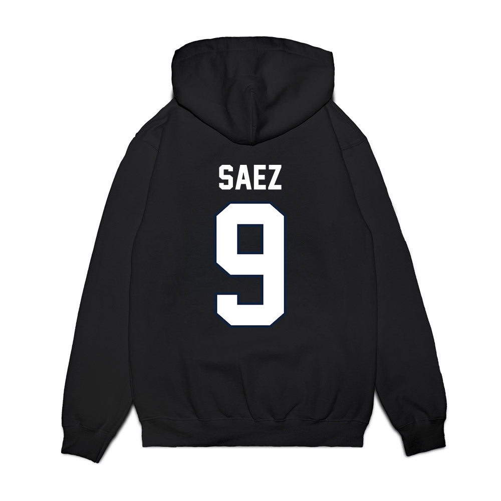 UConn - NCAA Football : Zakaih Saez - Vintage Helmet Premium Hooded Sweatshirt-1