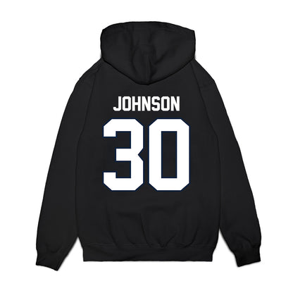 UConn - NCAA Football : Charles Johnson - Vintage Helmet Premium Hooded Sweatshirt-1