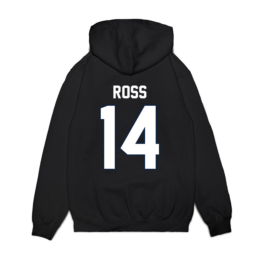 UConn - NCAA Football : Emanuel Ross - Vintage Helmet Premium Hooded Sweatshirt-1