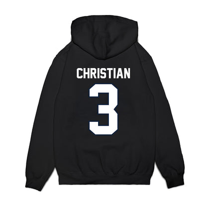 UConn - NCAA Football : Kenji Christian - Vintage Helmet Premium Hooded Sweatshirt-1