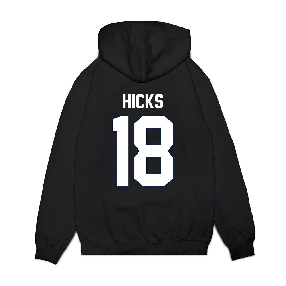 UConn - NCAA Football : Kylish Hicks - Vintage Helmet Premium Hooded Sweatshirt-1