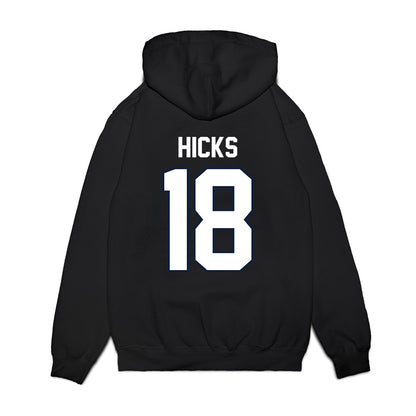 UConn - NCAA Football : Kylish Hicks - Vintage Helmet Premium Hooded Sweatshirt-1