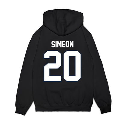 UConn - NCAA Football : Shawn Simeon - Vintage Helmet Premium Hooded Sweatshirt-1