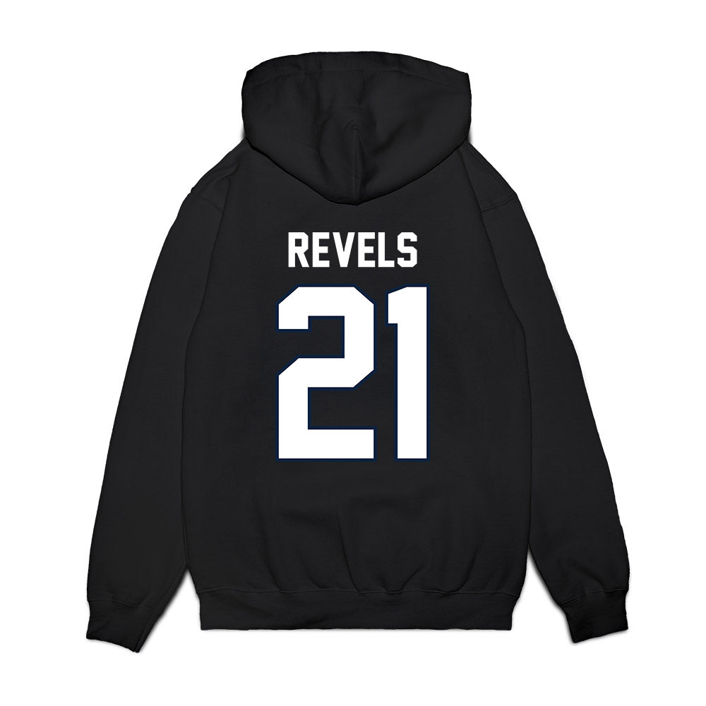 UConn - NCAA Football : Tracy Revels - Vintage Helmet Premium Hooded Sweatshirt-1