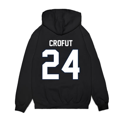 UConn - NCAA Football : Tashi Crofut - Vintage Helmet Premium Hooded Sweatshirt-1