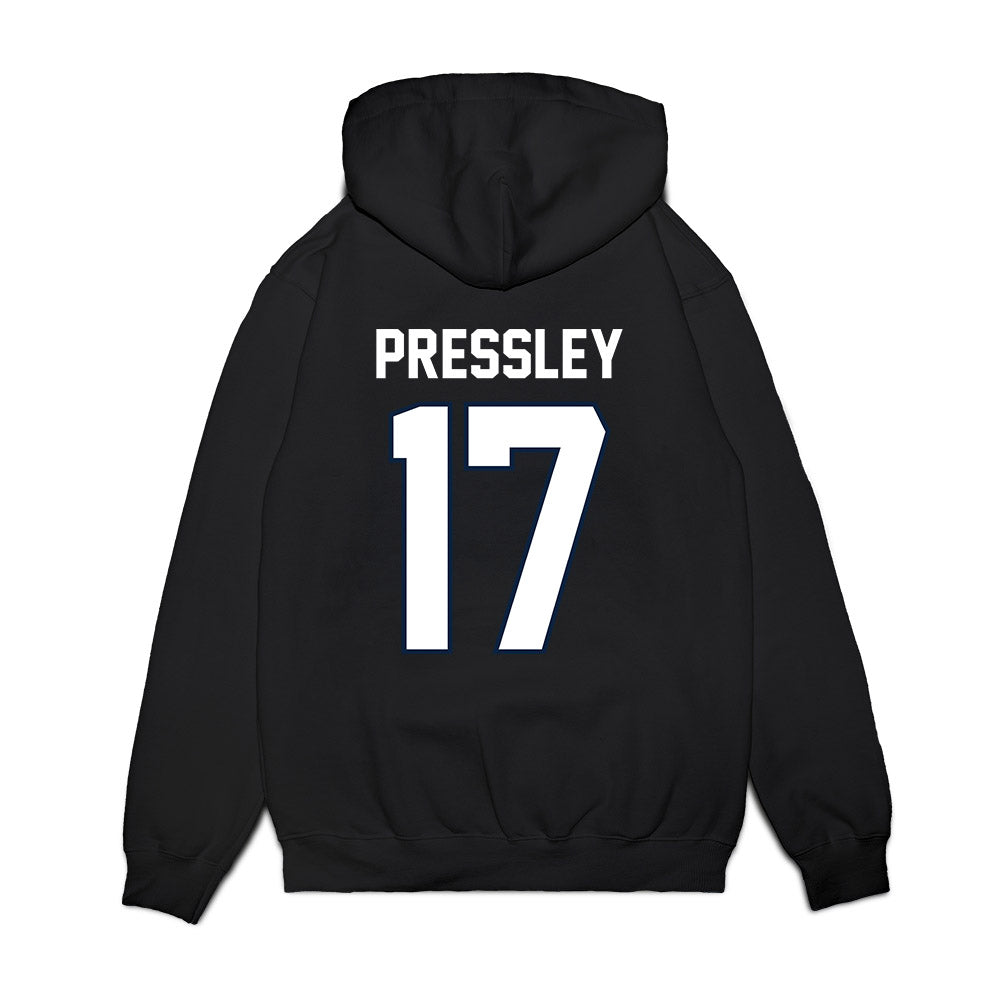 UConn - NCAA Football : Shamar Pressley - Vintage Helmet Premium Hooded Sweatshirt-1