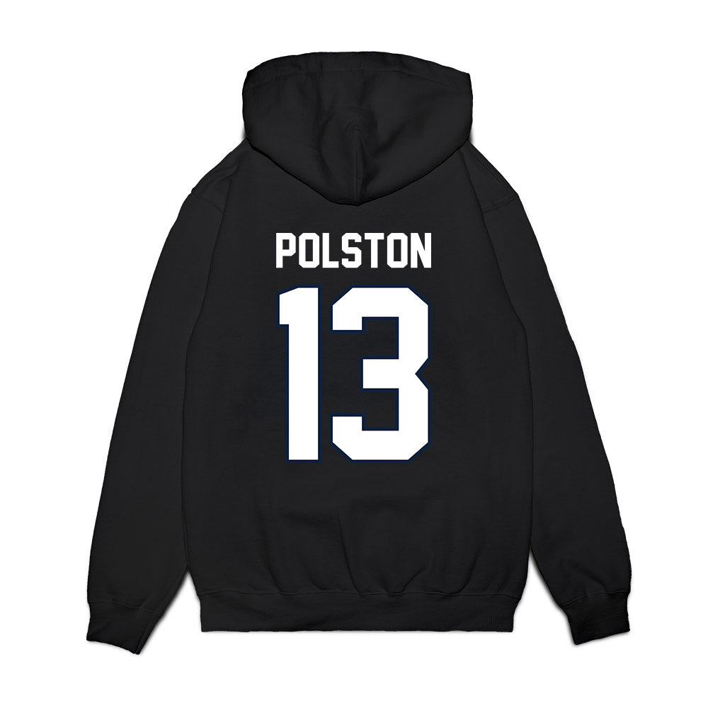 UConn - NCAA Football : Bo Polston - Vintage Helmet Premium Hooded Sweatshirt-1