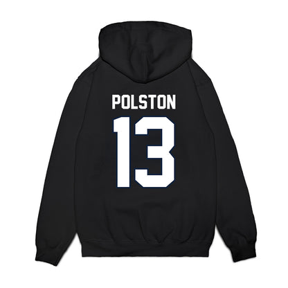 UConn - NCAA Football : Bo Polston - Vintage Helmet Premium Hooded Sweatshirt-1