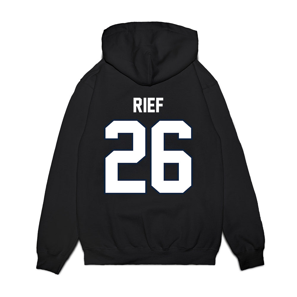 UConn - NCAA Football : Soren Rief - Vintage Helmet Premium Hooded Sweatshirt-1