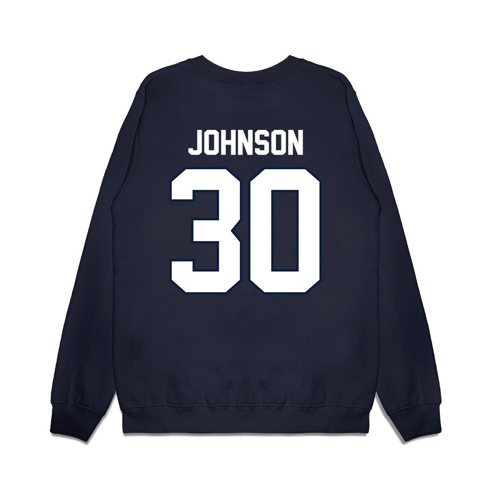 UConn - NCAA Football : Charles Johnson - Vintage Helmet Premium Crewneck Sweatshirt-1