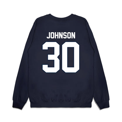 UConn - NCAA Football : Charles Johnson - Vintage Helmet Premium Crewneck Sweatshirt-1
