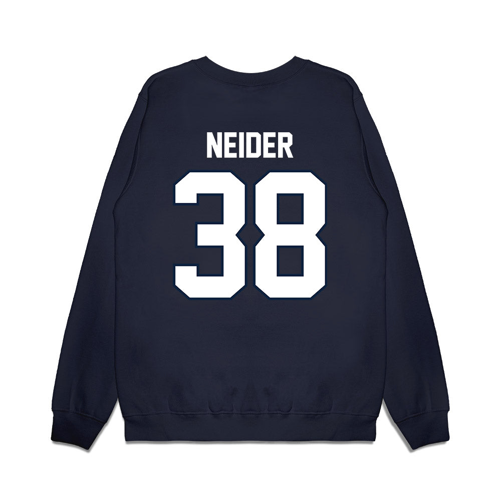 UConn - NCAA Football : John Neider - Vintage Helmet Premium Crewneck Sweatshirt-1