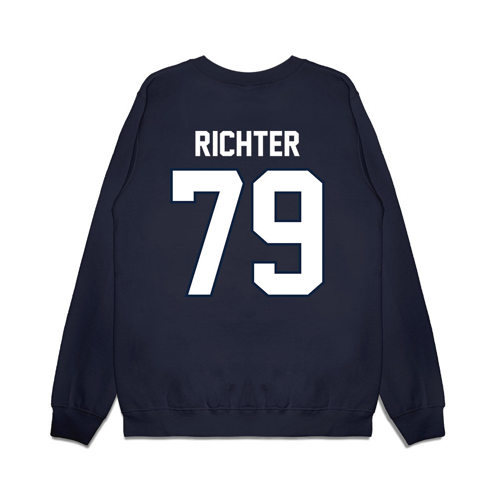 UConn - NCAA Football : Christian Richter - Vintage Helmet Premium Crewneck Sweatshirt-1