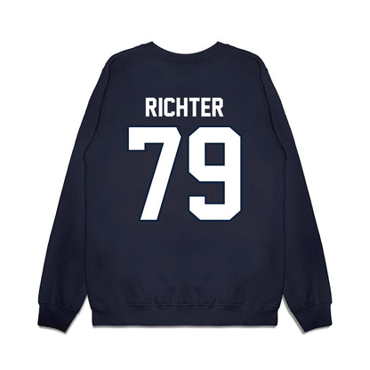 UConn - NCAA Football : Christian Richter - Vintage Helmet Premium Crewneck Sweatshirt-1
