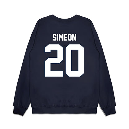 UConn - NCAA Football : Shawn Simeon - Vintage Helmet Premium Crewneck Sweatshirt-1