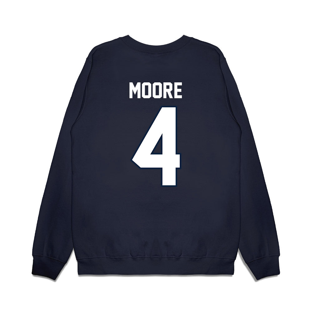UConn - NCAA Football : Braedyn Moore - Vintage Helmet Premium Crewneck Sweatshirt-1