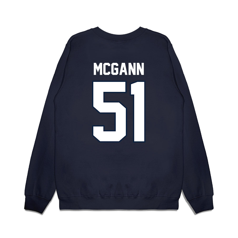 UConn - NCAA Football : Joe McGann - Vintage Helmet Premium Crewneck Sweatshirt-1