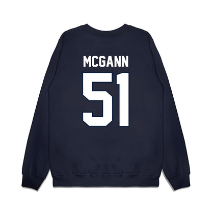 UConn - NCAA Football : Joe McGann - Vintage Helmet Premium Crewneck Sweatshirt-1