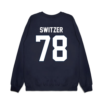 UConn - NCAA Football : Isiah Switzer - Vintage Helmet Premium Crewneck Sweatshirt-1