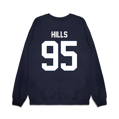 UConn - NCAA Football : Melvin Hills - Vintage Helmet Premium Crewneck Sweatshirt-1