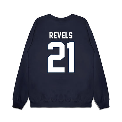 UConn - NCAA Football : Tracy Revels - Vintage Helmet Premium Crewneck Sweatshirt-1