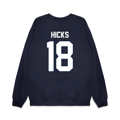 UConn - NCAA Football : Kylish Hicks - Vintage Helmet Premium Crewneck Sweatshirt-1