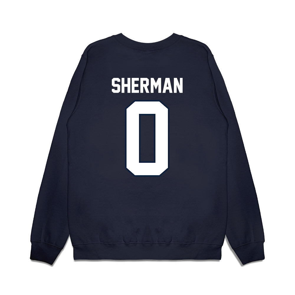 UConn - NCAA Football : Kvon Sherman - Vintage Helmet Premium Crewneck Sweatshirt-1