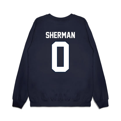 UConn - NCAA Football : Kvon Sherman - Vintage Helmet Premium Crewneck Sweatshirt-1