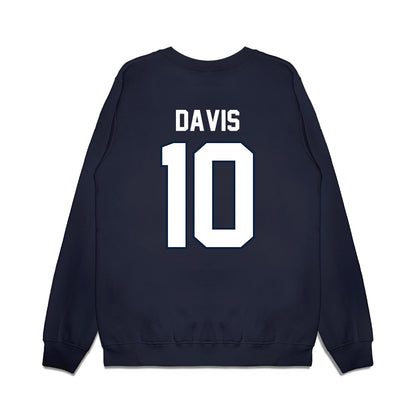 UConn - NCAA Football : Jayden Davis - Vintage Helmet Premium Crewneck Sweatshirt-1