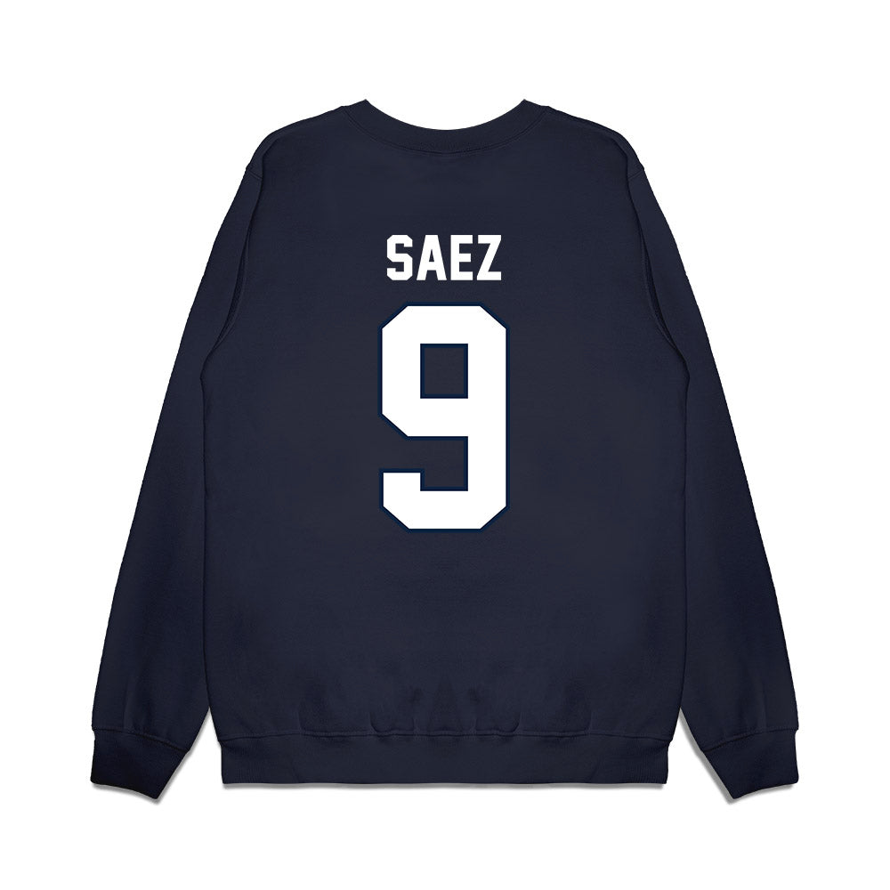 UConn - NCAA Football : Zakaih Saez - Vintage Helmet Premium Crewneck Sweatshirt-1