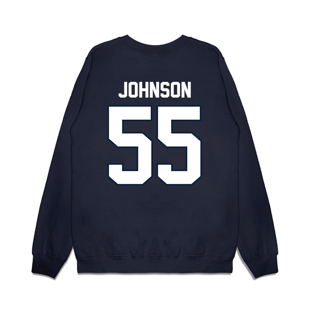 UConn - NCAA Football : Fred Johnson - Vintage Helmet Premium Crewneck Sweatshirt-1