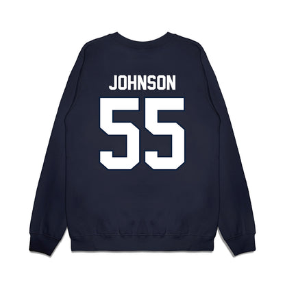 UConn - NCAA Football : Fred Johnson - Vintage Helmet Premium Crewneck Sweatshirt-1