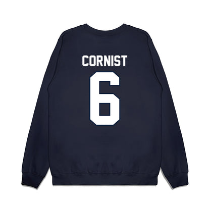 UConn - NCAA Football : Trey Cornist - Vintage Helmet Premium Crewneck Sweatshirt-1