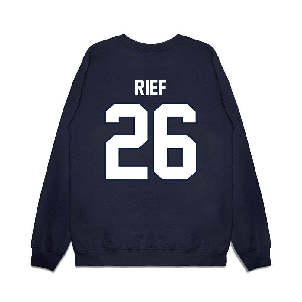 UConn - NCAA Football : Soren Rief - Vintage Helmet Premium Crewneck Sweatshirt-1