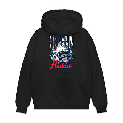 UConn - NCAA Football : Jack O'Connor - Vintage Helmet Premium Hooded Sweatshirt-0