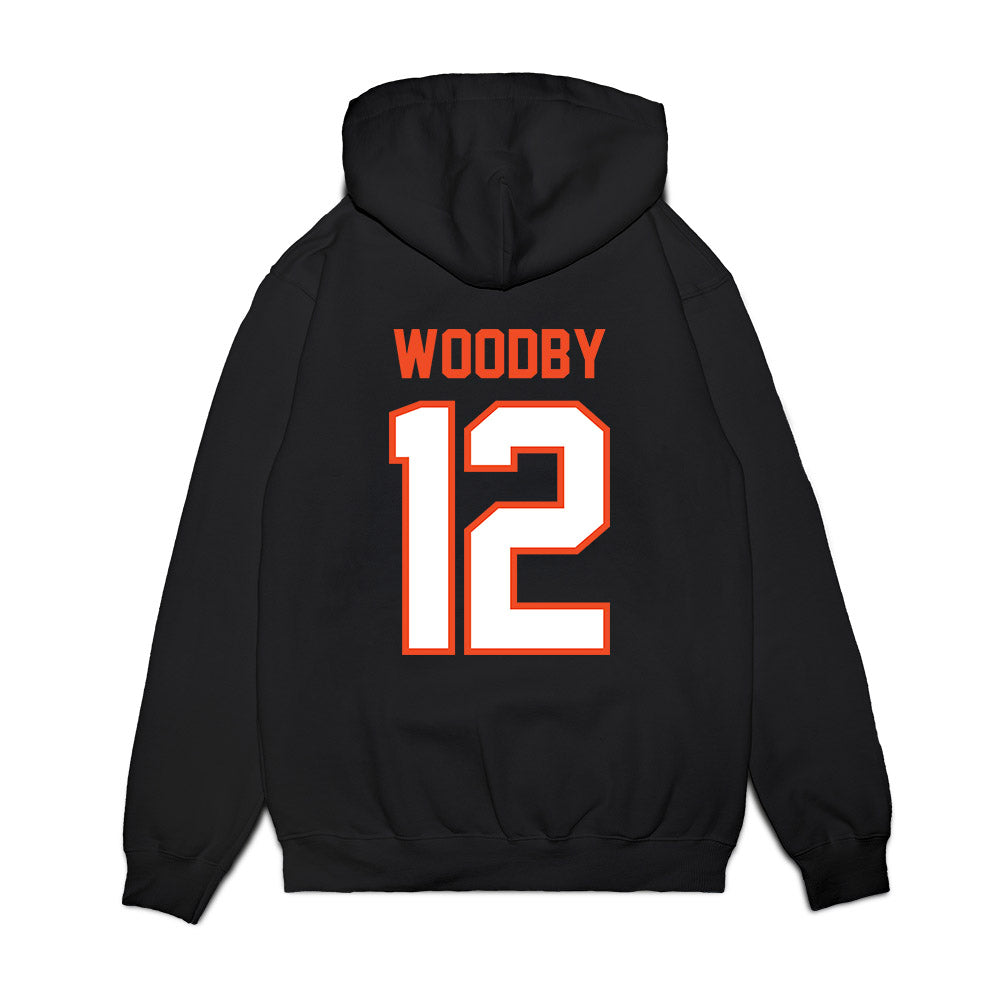 Auburn - NCAA Football : Blake Woodby - Vintage Helmet Premium Hooded Sweatshirt-1