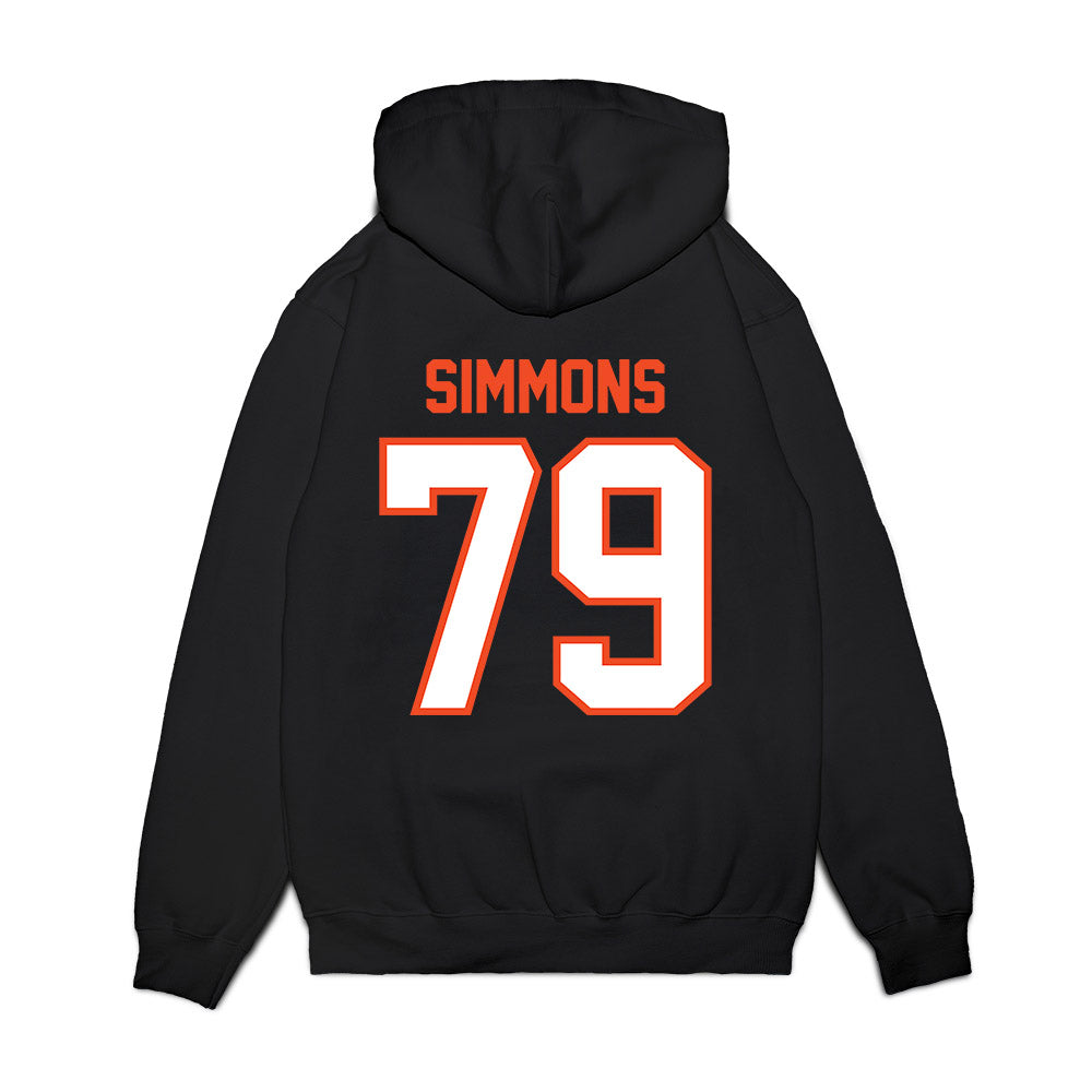 Auburn - NCAA Football : Jo Simmons - Vintage Helmet Premium Hooded Sweatshirt-1