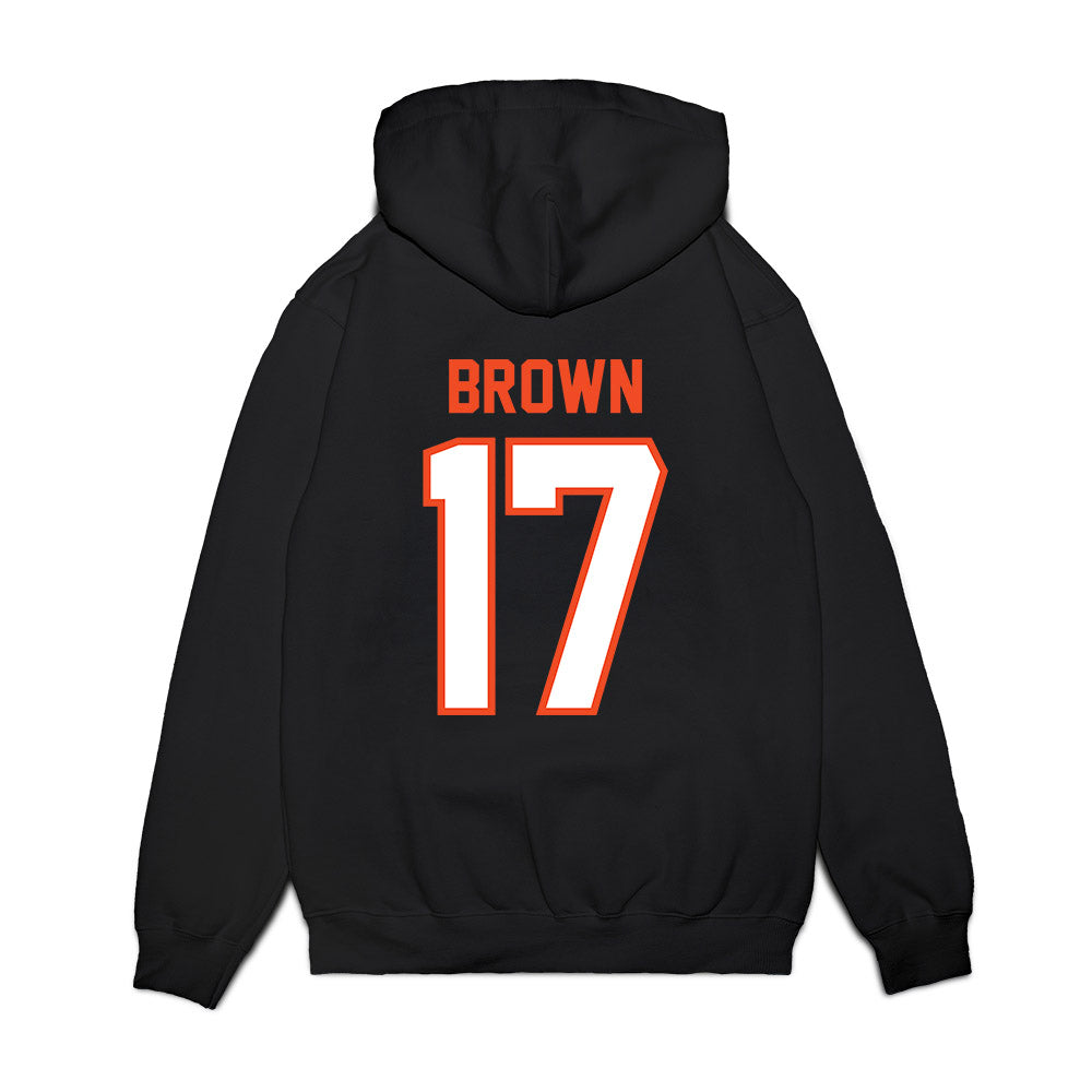 Auburn - NCAA Football : Byrum Brown - Vintage Helmet Premium Hooded Sweatshirt-1