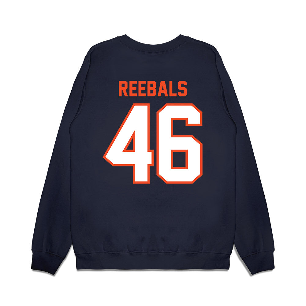 Auburn - NCAA Football : Grey Reebals - Vintage Helmet Premium Crewneck Sweatshirt-1
