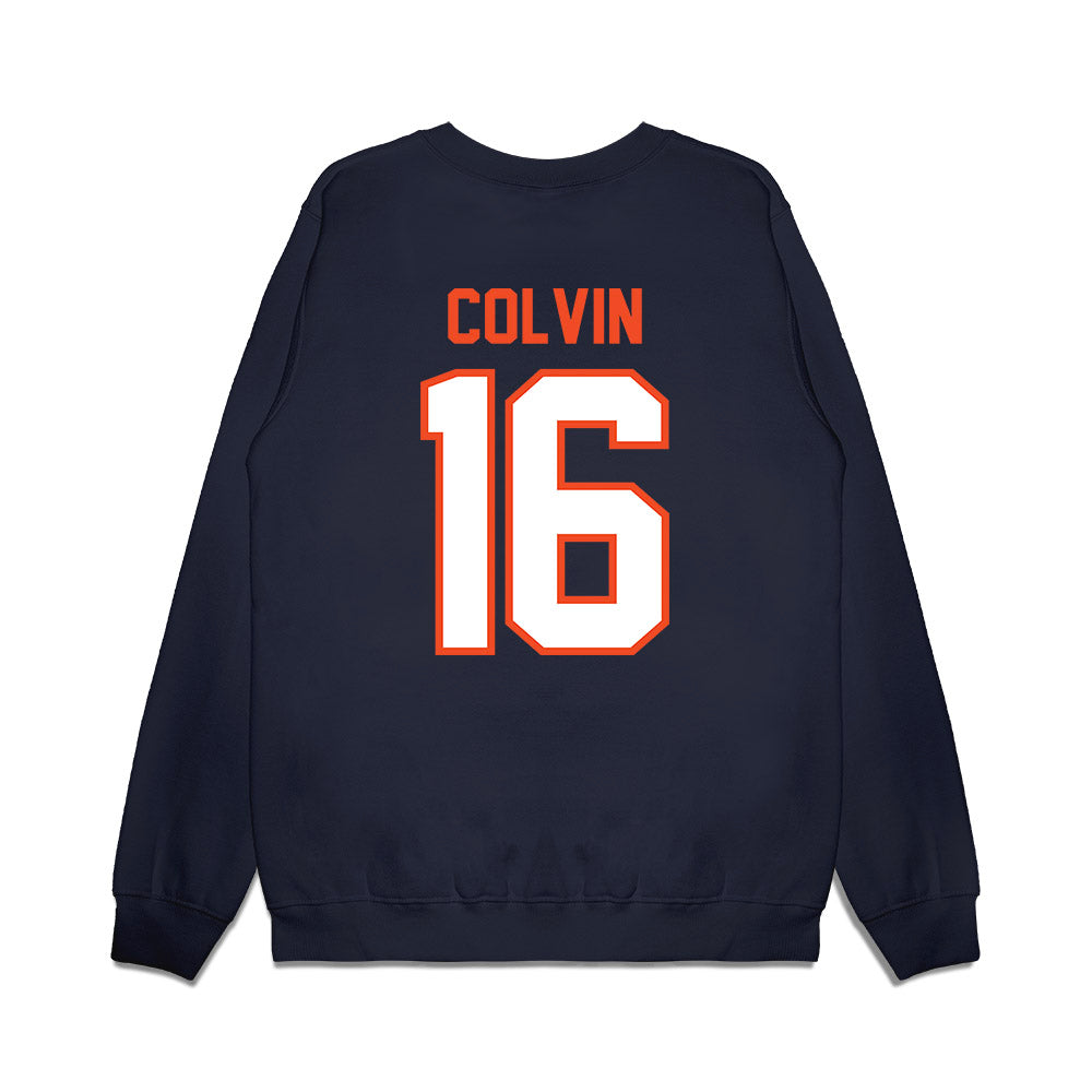 Auburn - NCAA Football : John Colvin - Vintage Helmet Premium Crewneck Sweatshirt-1