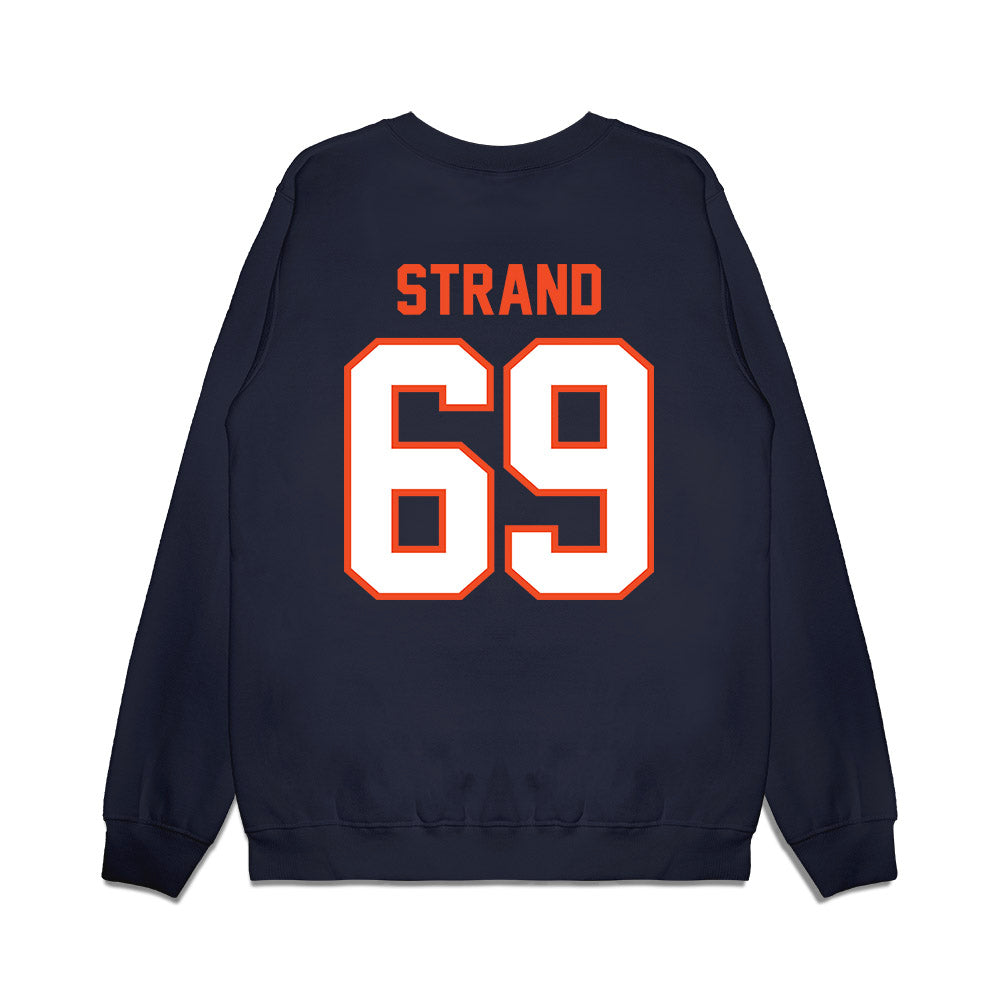 Auburn - NCAA Football : Jacob Strand - Vintage Helmet Premium Crewneck Sweatshirt-1
