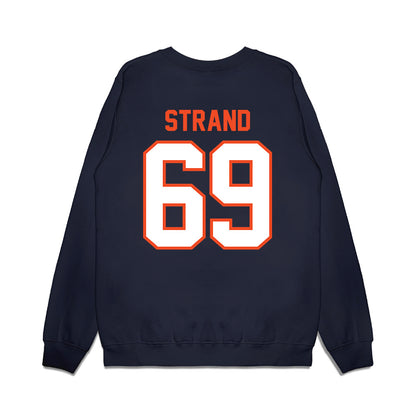 Auburn - NCAA Football : Jacob Strand - Vintage Helmet Premium Crewneck Sweatshirt-1