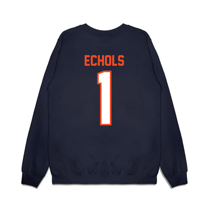 Auburn - NCAA Football : Jonathan Echols - Vintage Helmet Premium Crewneck Sweatshirt-1