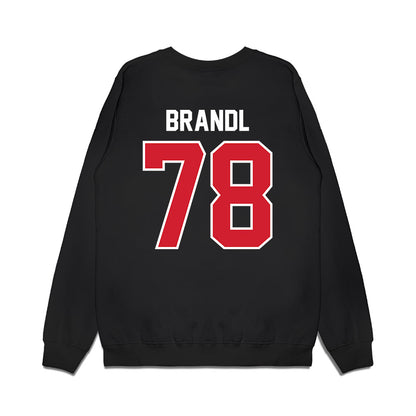 Nebraska - NCAA Football : Jacob Brandl - Vintage Helmet Premium Crewneck Sweatshirt-1