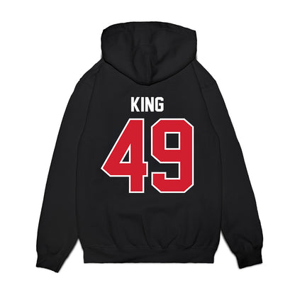 Nebraska - NCAA Football : Danny King - Vintage Helmet Premium Hooded Sweatshirt-1