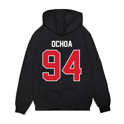 Nebraska - NCAA Football : Jordan Ochoa - Vintage Helmet Premium Hooded Sweatshirt-1