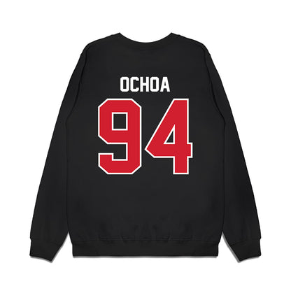 Nebraska - NCAA Football : Jordan Ochoa - Vintage Helmet Premium Crewneck Sweatshirt-1